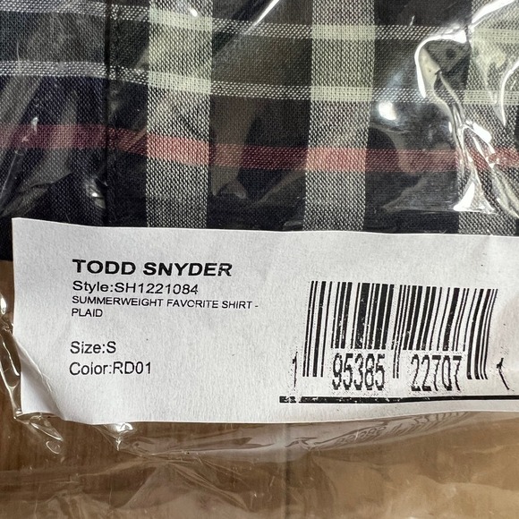 NWT Todd Snyder New York Mens Summerweight button-down plaid shirt in Small - Picture 3 of 4